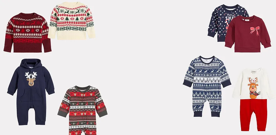 Barevné dětské oblečení: teplé kombinézy, měkké dupačky a pohodlné bundy pro chladné dny.