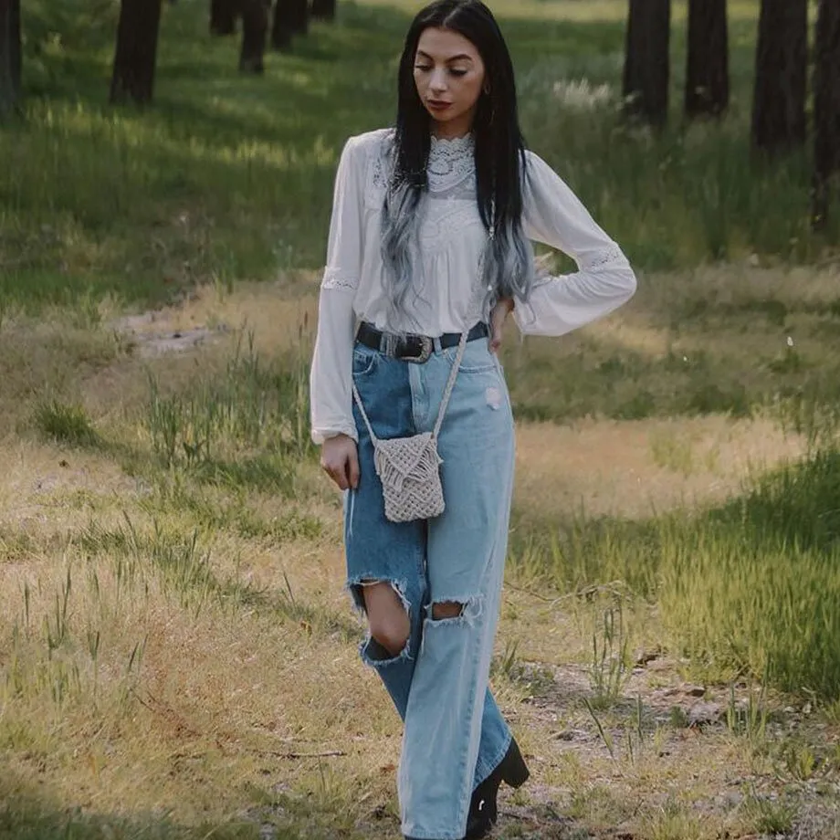 Žena - Oblečen&iacute; - Dž&iacute;ny - Dž&iacute;ny se &scaron;irok&yacute;mi nohavicemi