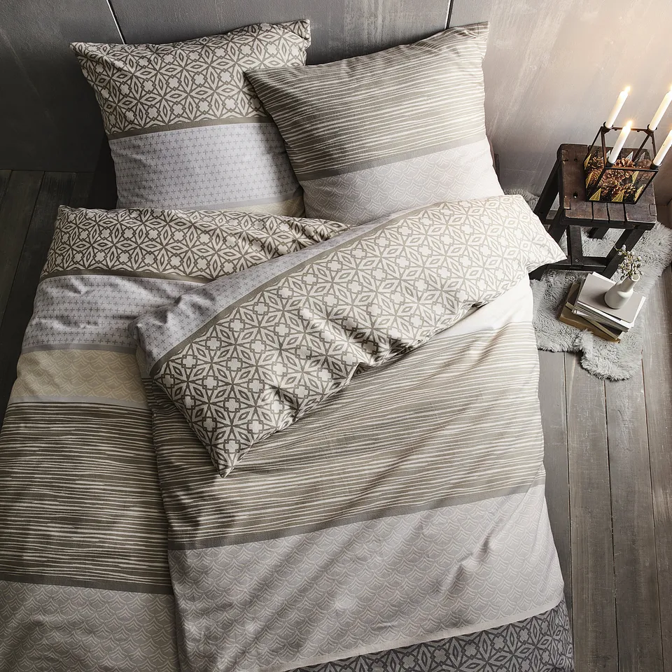 Povlečení v neutrálních barvách s jemným vzorem