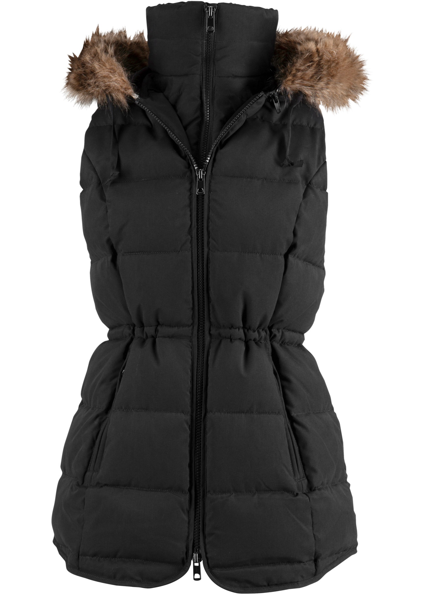 Outdoorová vesta s kapucí, ve dvouvrstvém vzhledu