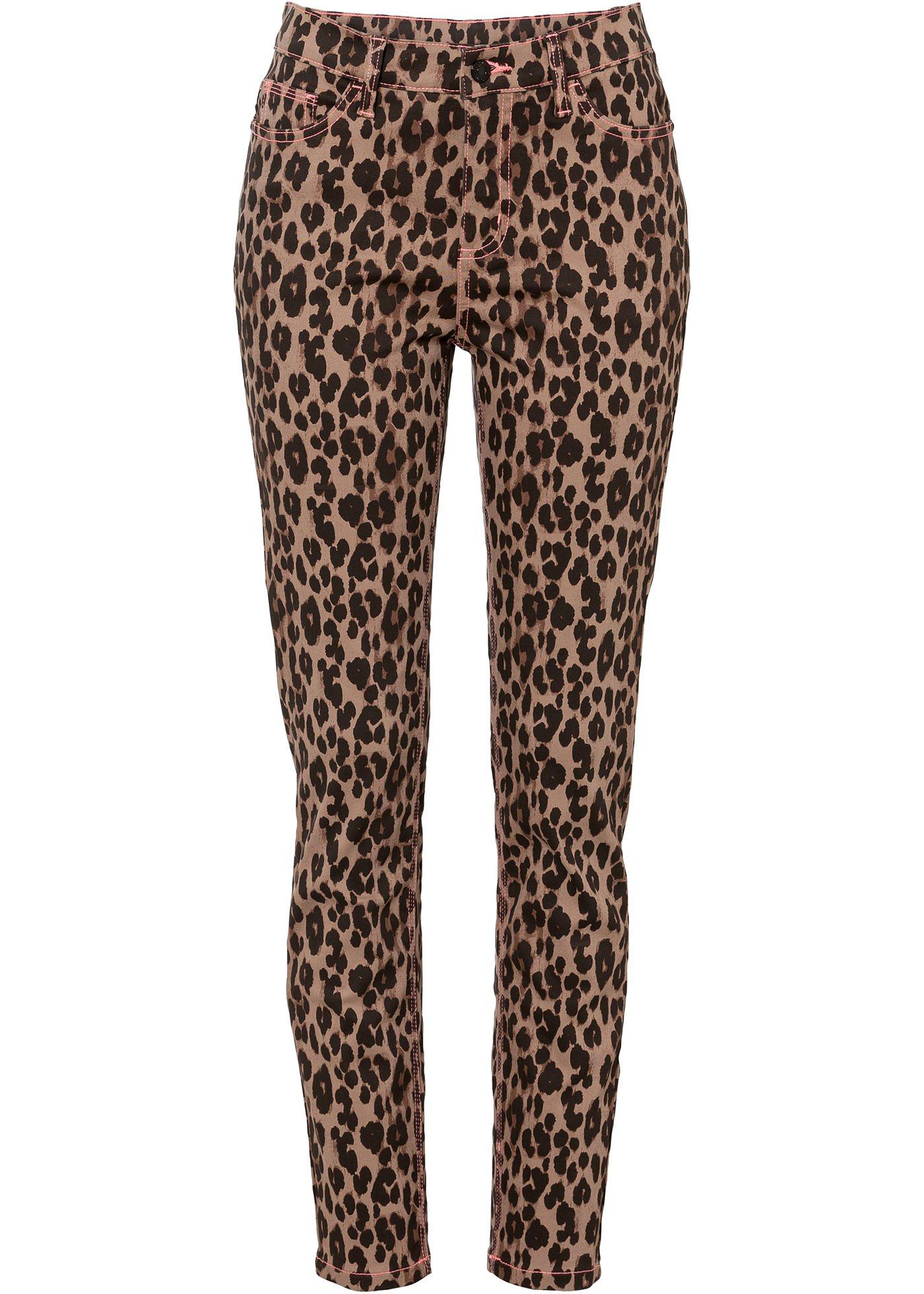 Kalhoty Skinny s leopardím vzorem