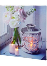 LED nástěnný obraz Svíčka a kytice, bpc living bonprix collection