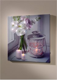 LED nástěnný obraz Svíčka a kytice, bpc living bonprix collection