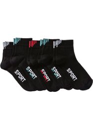 Sportovní ponožky s nápisem (5 párů), bpc bonprix collection