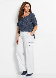 Cargo kalhoty Mid Waist, dlouhé, bonprix