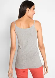 Top s úzkými ramínky, z čisté bavlny (3 ks v balení), bonprix