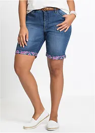 Strečové džínové bermudy, Mid Waist, bonprix