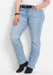 Bootcut džíny Mid Waist, strečové, bonprix