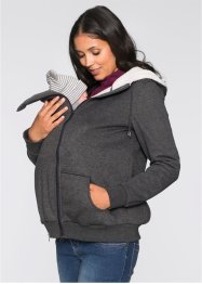 Těhotenská a nosící mikina na zip s hebkým rubem, bpc bonprix collection