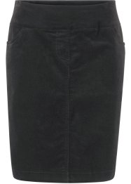 Strečová bavlněná sukně z manšestru s pohodlným pasem, bpc bonprix collection