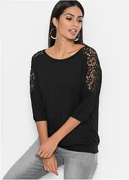 Oversized triko s krajkou, bonprix