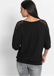 Oversized triko s krajkou, bonprix