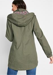 Parka na přechodné období, s potištěnou kapucí, bpc bonprix collection