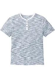 Tričko Henley, krátký rukáv, z čisté bavlny, bonprix