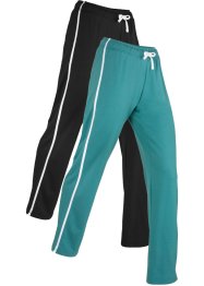 Dlouhé, bavlněné sportovní kalhoty (2 ks), rovný střih, bpc bonprix collection
