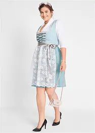 Dirndl s krajkovou zástěrou, pod kolena (2dílná souprava), bonprix
