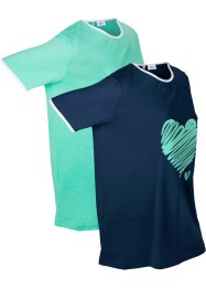 Dlouhé sportovní tričko, krátký rukáv (2 ks v balení), bpc bonprix collection