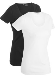 Dlouhé sportovní tričko, krátký rukáv (2 ks), bpc bonprix collection