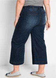Ultra měkké 7/8 džíny s vysokým pasem a páskem na zavazování, Loose Fit, bonprix
