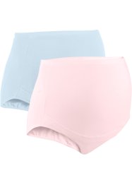 Těhotenksé kalhotky nad bříško (2 ks v balení), organická bavlna, bpc bonprix collection - Nice Size