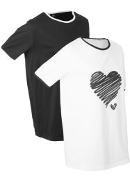 Dlouhé sportovní tričko, krátký rukáv (2 ks v balení), bpc bonprix collection
