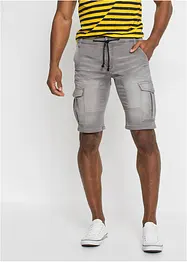 Džínové bermudy z teplákoviny, Regular Fit, bonprix