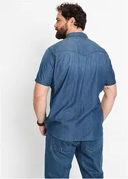 Džínová košile Slim Fit, krátký rukáv, z čisté organické bavlny, bonprix