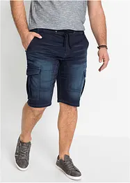 Džínové bermudy z teplákoviny, Regular Fit, bonprix