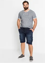 Džínové bermudy z teplákoviny, Regular Fit, bonprix
