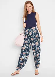 Harémové kalhoty ze žerzeje, směs s viskózou, Loose Fit, bonprix