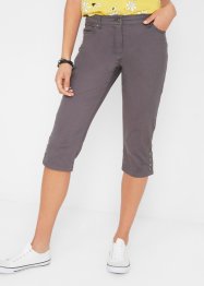 Strečové capri kalhoty s komfortní pasovkou a knoflíky, bpc bonprix collection