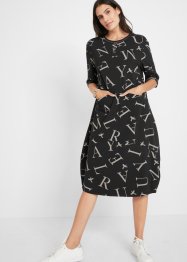 Široké bavlněné šaty s kapsami, délka po kolena, bpc bonprix collection