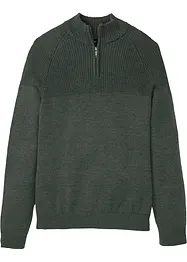 Svetr s límcem na zip, s obsahem bavlny, bonprix