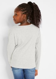 Dívčí triko s dlouhým rukávem (2 ks v balení), organická bavlna, bpc bonprix collection