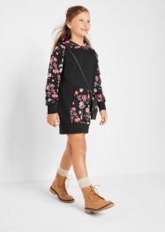Dívčí mikinové šaty s kapucí, organická bavlna, bpc bonprix collection