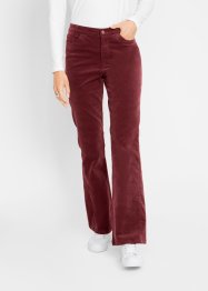Strečové manšestrové kalhoty s pohodlnou pasovkou High Waist, bpc bonprix collection