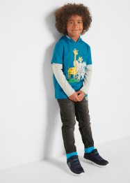 Vícevrstvé triko z organické bavlny s kapucí, pro chlapce, bpc bonprix collection