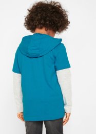 Vícevrstvé triko z organické bavlny s kapucí, pro chlapce, bpc bonprix collection