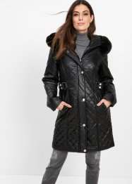 Krátký prošívaný kabát v koženém vzhledu, bpc selection premium