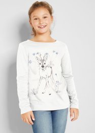 Dívčí triko z organické bavlny, dlouhý rukáv, bpc bonprix collection