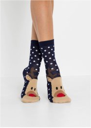 Ponožky Vánoce (4 páry), s lístečkem na vzkaz, bpc bonprix collection