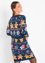 Pletené šaty s vánočním motivem perníčků, bpc bonprix collection