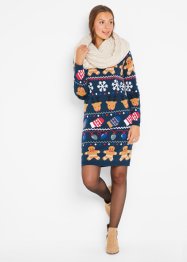 Pletené šaty s vánočním motivem perníčků, bpc bonprix collection