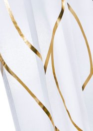 Transparentní záclona s lesklým potiskem (1 ks v balení), bpc living bonprix collection