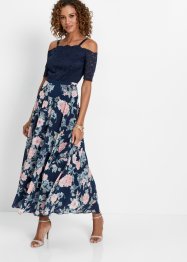 Šifonové šaty s krajkou a květovým potiskem, bpc selection