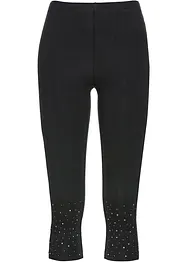 Capri legíny s třpytivými kamínky, bonprix