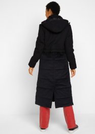 Dlouhý zimní kabát s mašestrem a průvlekem v pase, bpc bonprix collection