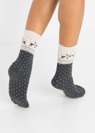 Termo ponožky na doma (3 páry) s organickou bavlnou a dárkovým lístkem, bpc bonprix collection