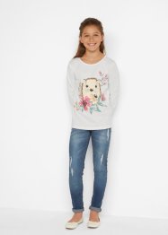 Dívčí triko s dlouhým rukávem (2 ks v balení) z organické bavlny, bpc bonprix collection