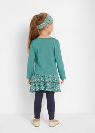 Dívčí triko, sukně, legíny, doplněk (4dílná souprava), bpc bonprix collection